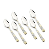 FnS Dorian 6 Pcs 24 Karat Gold Plated Tea Spoon